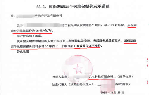 電梯質保協議