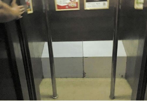 物業給電梯轎廂加裝鋼管