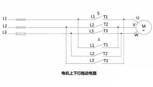 電梯電機拖動上下行電路